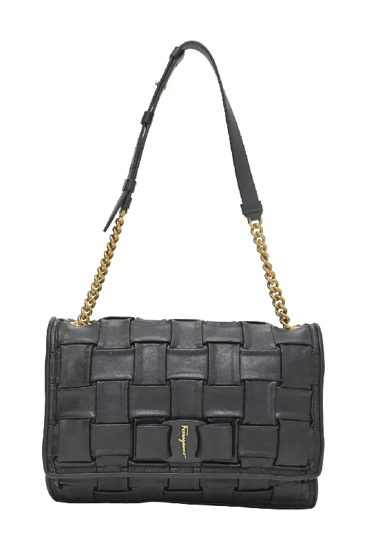 Women's Shoulder Bag with Zippered Pockets in Orange for Safety[WB6485] Salvatore Ferragamo | Shoulder Bag