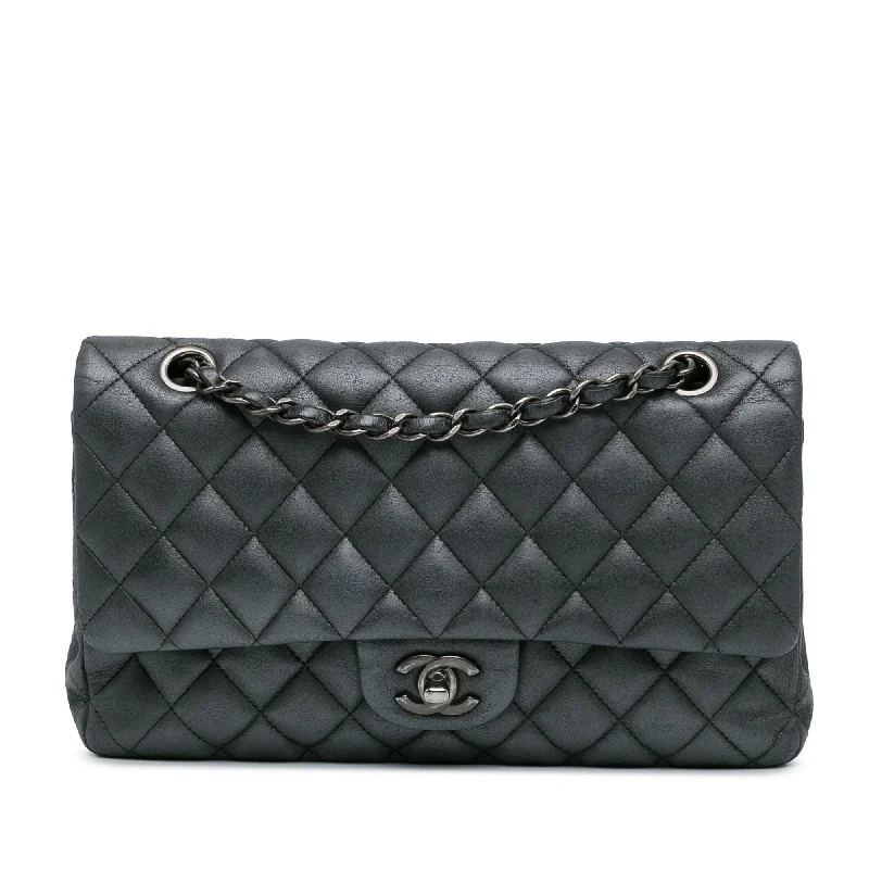 Printed Silk Shoulder Bag in Red for a Pop of ColorSilver Chanel Medium Classic Lambskin Double Flap Shoulder Bag