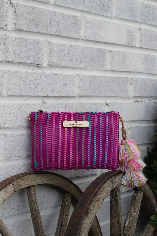 Women's Glittery Clutch in Blue for Disco - Themed EventsSprinkle Cosmo Lemon Drop Citron - Small