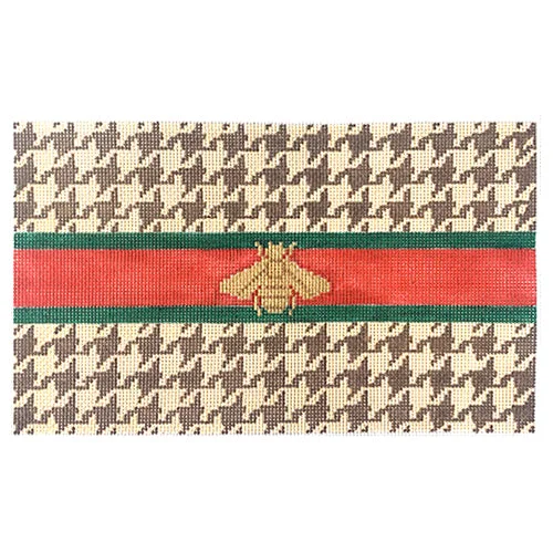 Floral - Printed Satin Clutch in Pink for Spring GalasTan & Brown Houndstooth Bee Clutch with Red & Green Stripe