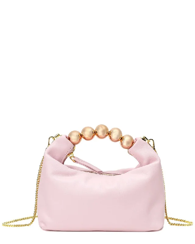 Shoulder Bag with Chain Strap in Silver for a Trendy AppearanceTiffany & Fred Paris Smooth Leather Top Handle Shoulder Bag
