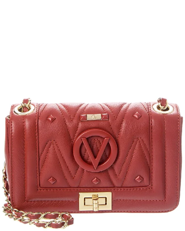 Women's Shoulder Bag with Adjustable Strap in Pink for ComfortValentino by Mario Valentino Beatriz Diamond Leather Shoulder Bag