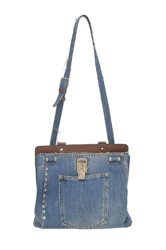 Women's Shoulder Bag with Zippered Pockets in Orange for Safety[WB6305] Valentino Garavani | Satchel