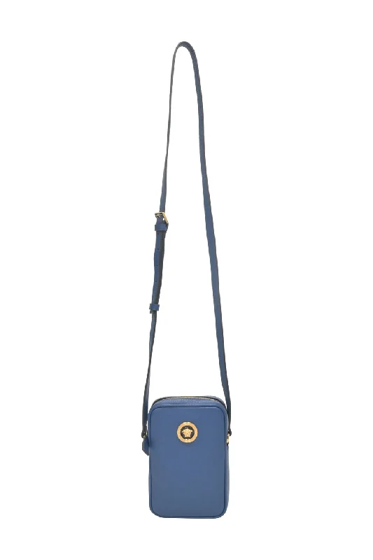 Embroidered Denim Shoulder Bag in Blue for a Vintage Vibe[WB6462] Versace | Cross-Body Bag