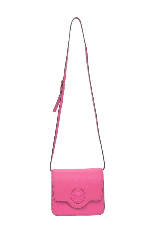 Vegan Leather Shoulder Bag in Gray for Ethical Fashion Lovers[WB6463] Versace | Cross-Body Bag