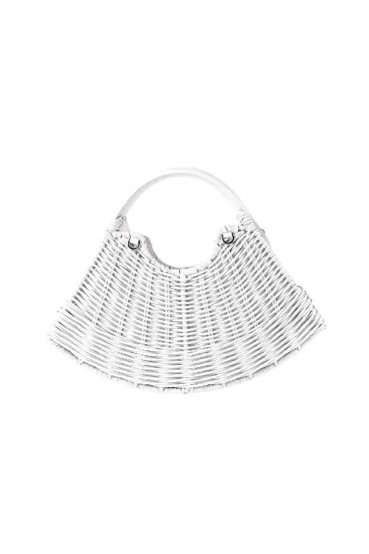 Pvc Shoulder Bag in Clear with Glitter for a Fun and Modern LookWomen's Fan Bag In White Pvc Shoulder Bag in Clear with Glitter for a Fun and Modern LookWomen's Fan Bag In White