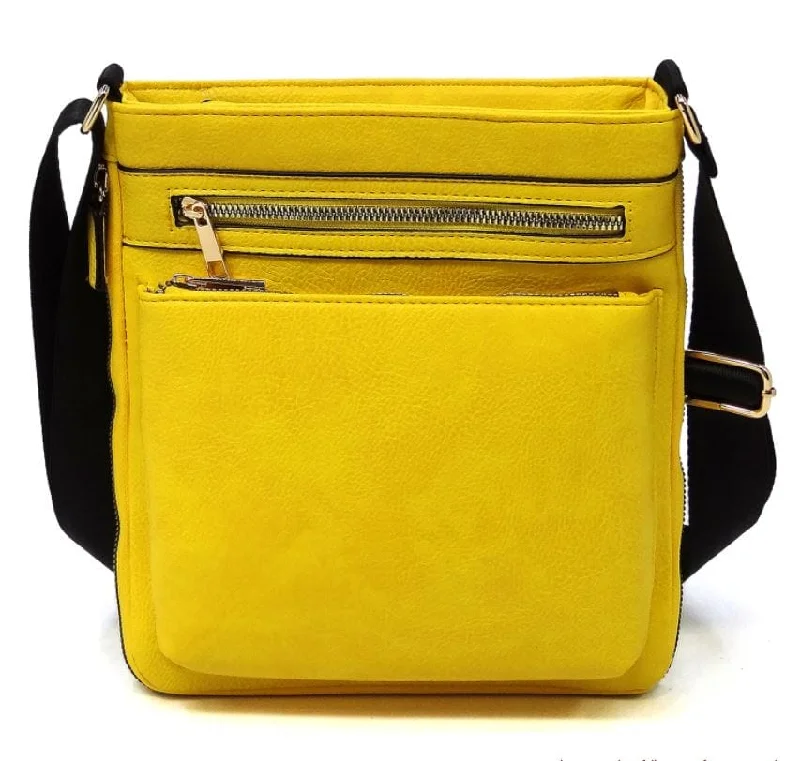 Women's Crossbody Bag with Magnetic Closure in White for Quick AccessAD1238 Front Zippered Crossbody Bag