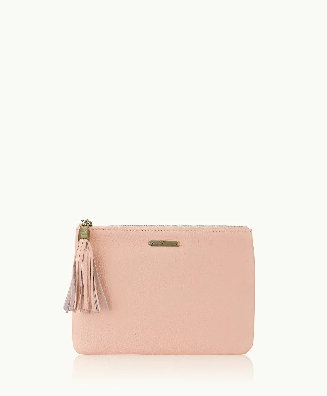 Floral - Printed Satin Clutch in Pink for Spring GalasAll in One Bag
