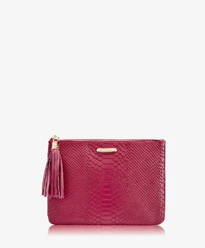 Leather Clutch with Chain Strap in Black for Cocktail PartiesAll in One Bag