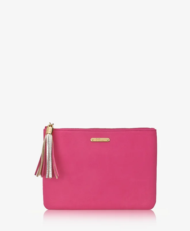 Leather Clutch with Chain Strap in Black for Cocktail PartiesAll in One Bag