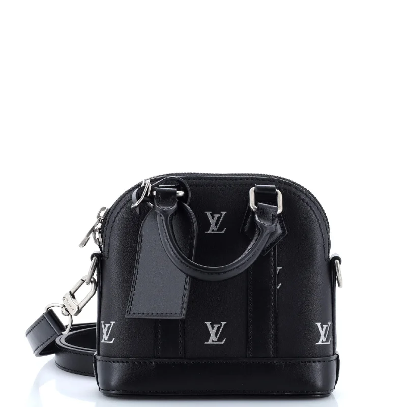 Women's Mini Crossbody Bag in Pink Velvet with Rhinestone Accents for Girls' Nights OutAlma City Bag LV Blason Calf Leather Nano