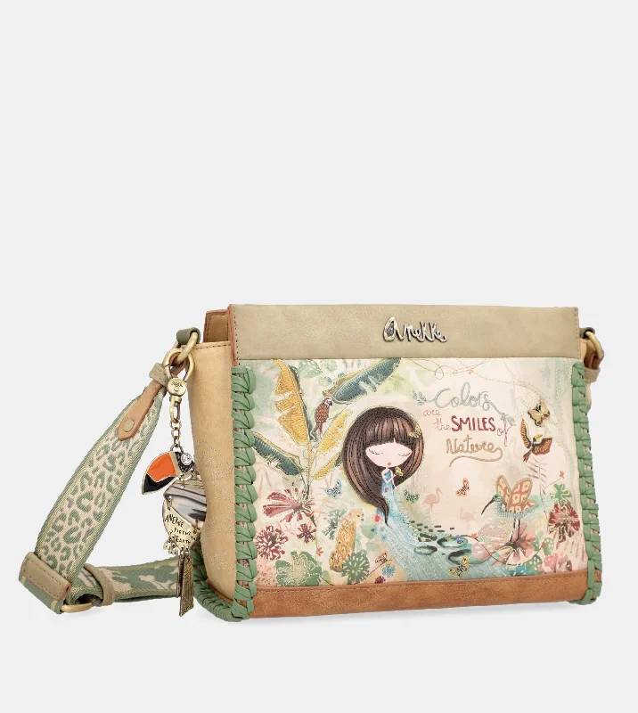 Women's Crossbody Bag with Magnetic Closure in White for Quick AccessAmazonia printed crossbody bag anekke Women's Crossbody Bag with Magnetic Closure in White for Quick AccessAmazonia printed crossbody bag anekke