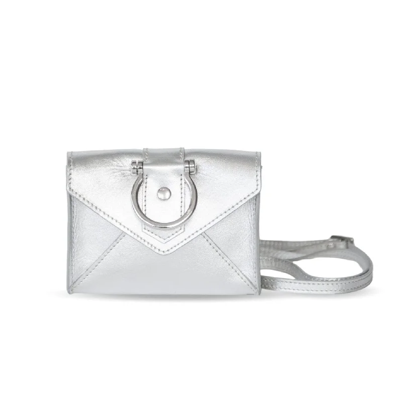 Silver Metallic Oil Leather