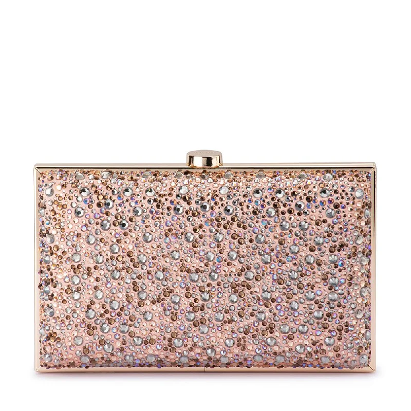 Women's Small Beaded Clutch in Silver for New Year's Eve PartyASHA Hotfix Clutch