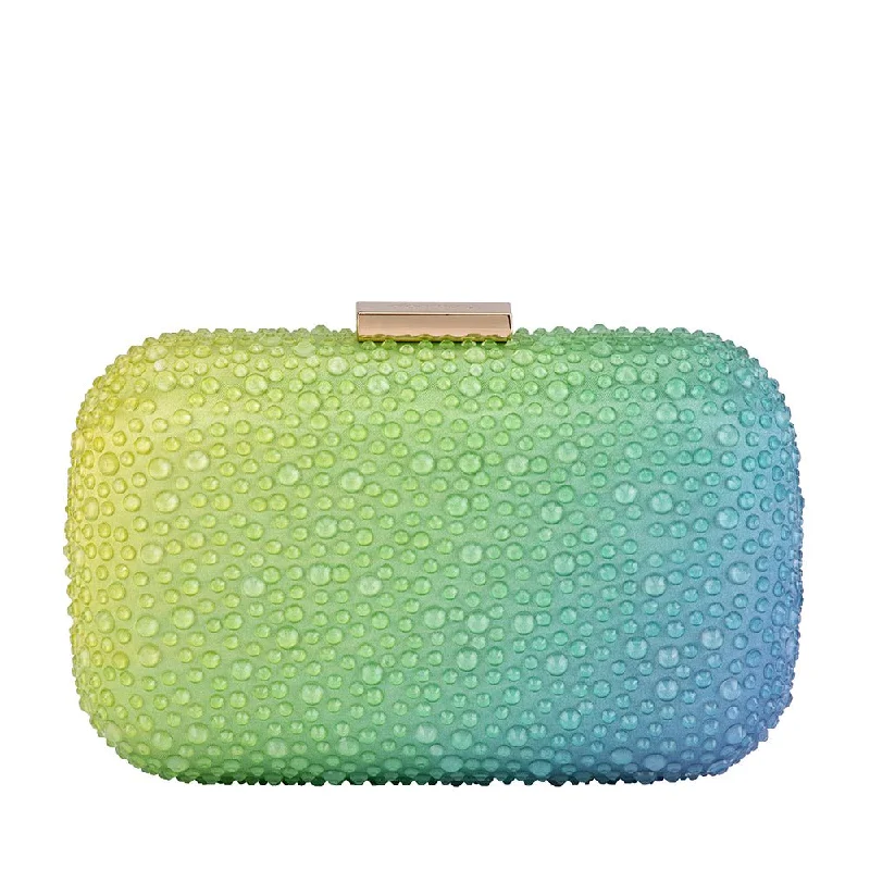 Pearl - Embellished Clutch in Cream for Bridal ShowersAURORA Hotfix Ombre Clutch