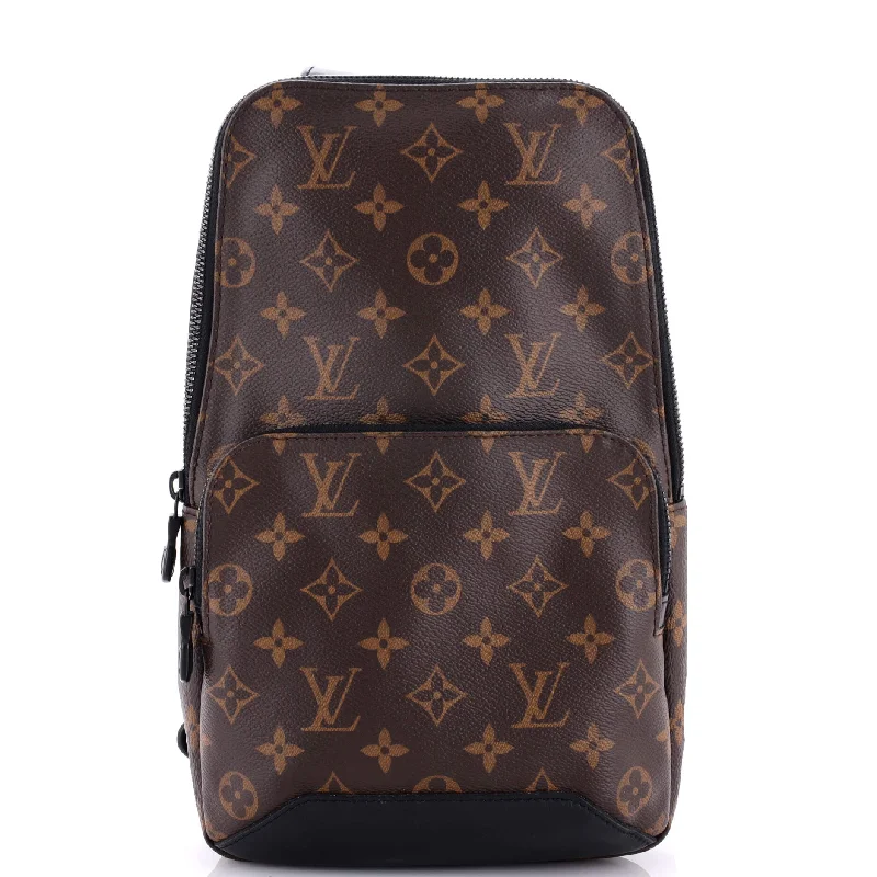 Suede Crossbody Bag in Olive Green for Fall Fashion StatementsAvenue Sling Bag Macassar Monogram Canvas Suede Crossbody Bag in Olive Green for Fall Fashion StatementsAvenue Sling Bag Macassar Monogram Canvas