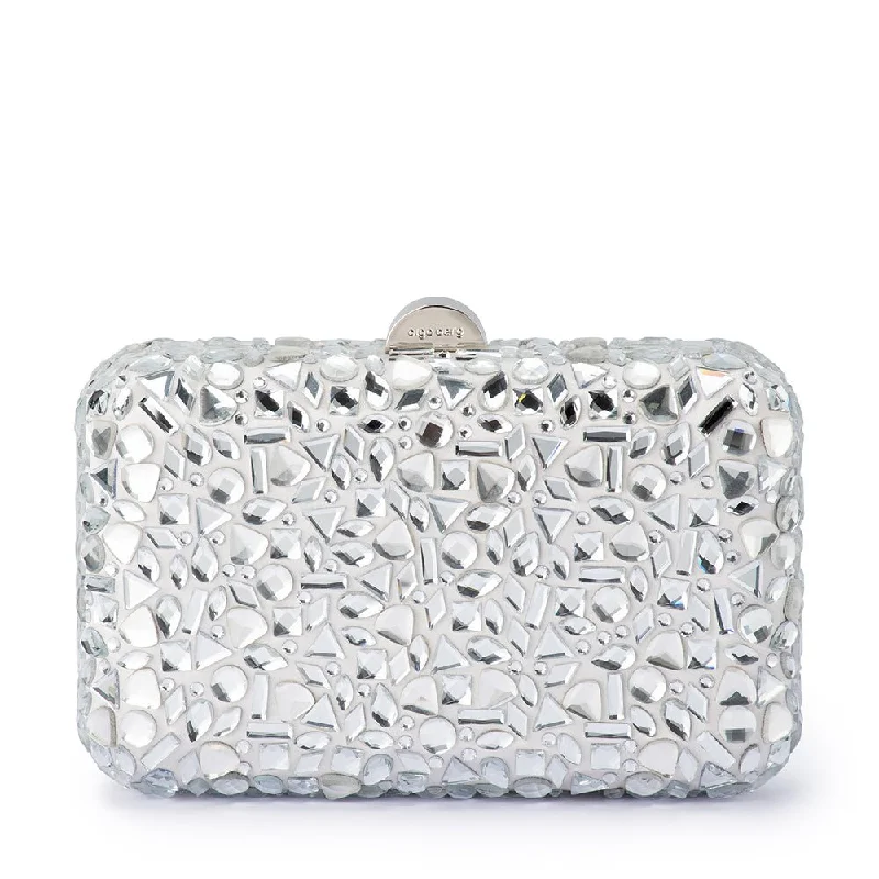Snake - Skin Effect Clutch in Green for Exotic PartiesAVIVA Crystal Clutch