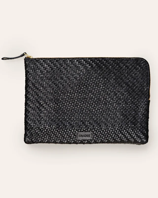 Bejeweled Clutch in Purple for Opera PerformancesBATU L Black Twill Pouch