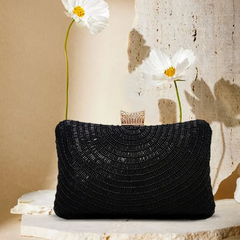 Geometric - Patterned PVC Evening Bag in Multicolor for Trendy Nights OutBlack Diamond Clutch