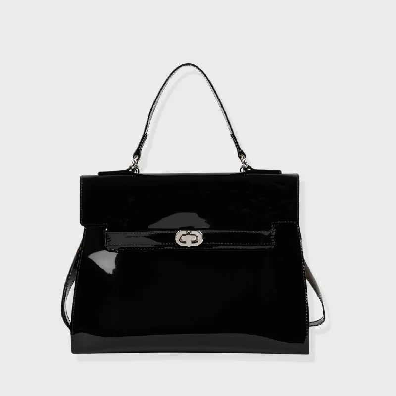 Women's Metallic Leather Clutch in Rose Gold for Valentine's DateBLAIRE PVC SLING AND HANDBAG CHARCOAL