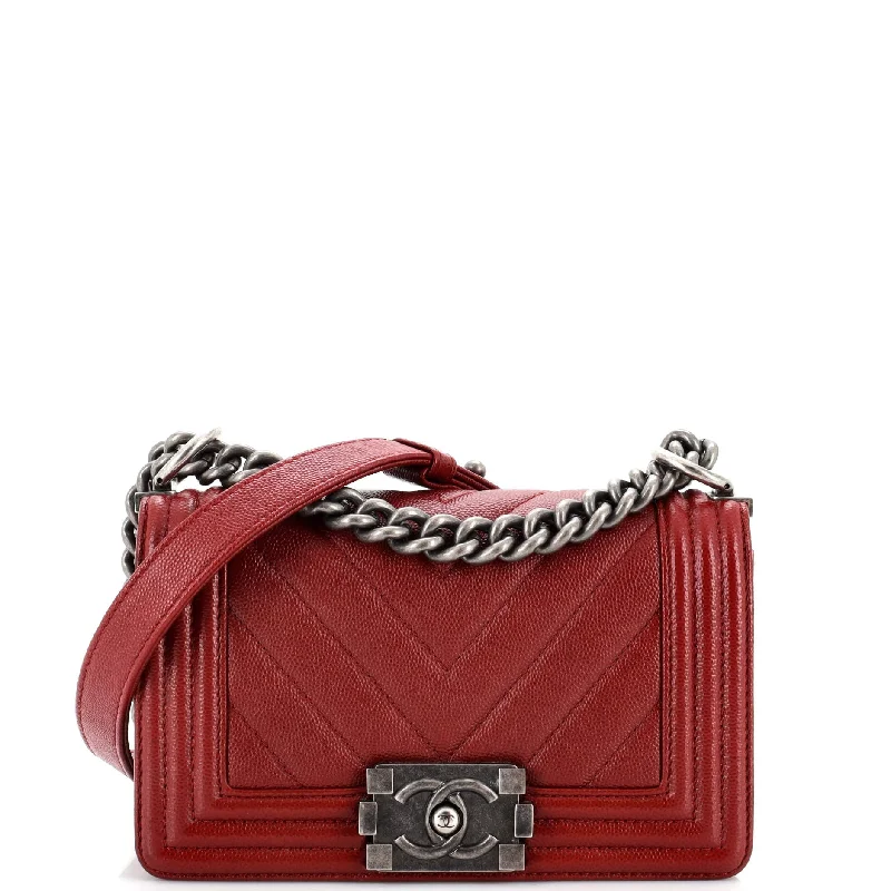 Women's Mini Crossbody Bag in Pink Velvet with Rhinestone Accents for Girls' Nights OutBoy Flap Bag Chevron Caviar Small