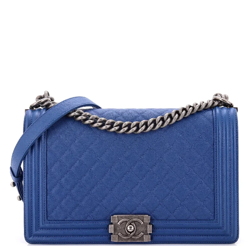 Women's Crossbody Bag with Multiple Compartments in Gray for Organized Daily UseBoy Flap Bag Quilted Caviar New Medium Women's Crossbody Bag with Multiple Compartments in Gray for Organized Daily UseBoy Flap Bag Quilted Caviar New Medium