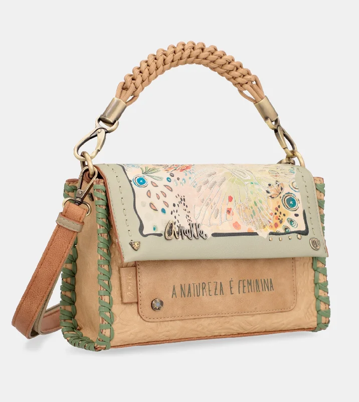 Hand - painted Canvas Crossbody Bag in Yellow for a Unique and Artistic LookButterfly flap crossbody bag with shoulder strap