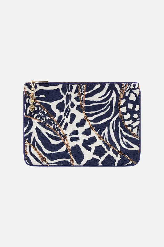 Geometric - Patterned PVC Evening Bag in Multicolor for Trendy Nights OutCamilla Small Canvas Clutch - Where'S Your Head At