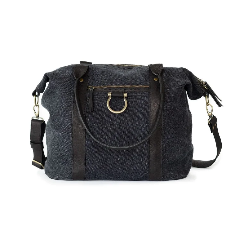 Black Canvas Black Raw Leather