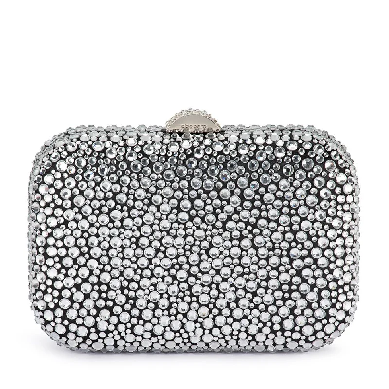 Women's Embroidered Silk Evening Bag in Navy for WeddingsCASEY Hot Fix Encrusted Clutch Women's Embroidered Silk Evening Bag in Navy for WeddingsCASEY Hot Fix Encrusted Clutch