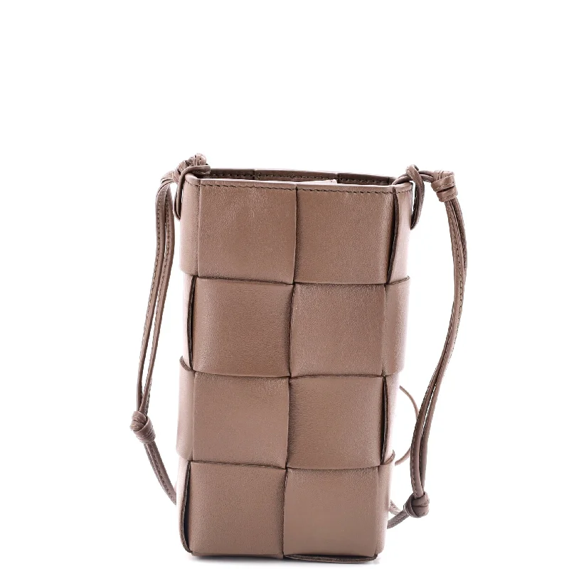 Suede Crossbody Bag in Olive Green for Fall Fashion StatementsCassette Phone Holder Crossbody Bag Maxi Intrecciato Leather