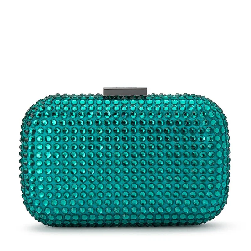 Women's Studded Leather Evening Bag in Black for Rock - n - Roll NightsCAYDENCE Hotfix Clutch