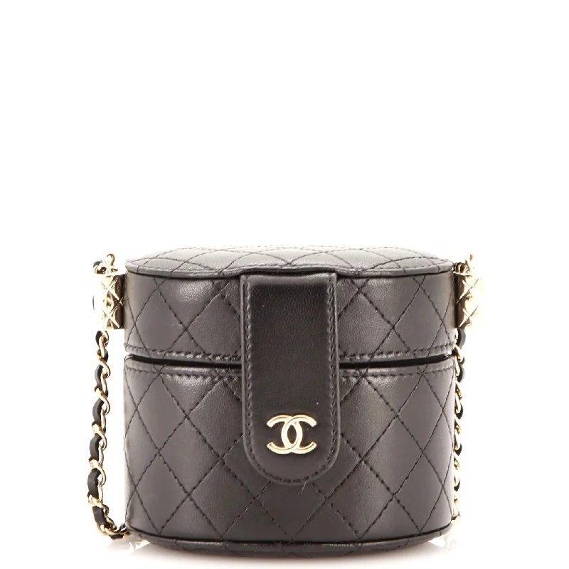 Suede Crossbody Bag in Olive Green for Fall Fashion StatementsCC Allure Vanity Case with Chain Quilted Lambskin Mini