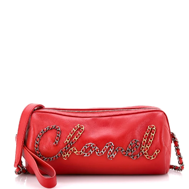 Women's Crossbody Bag with Zippered Pocket on the Back in Red for SecurityChain Signe Bowling Bag Calfskin Small Women's Crossbody Bag with Zippered Pocket on the Back in Red for SecurityChain Signe Bowling Bag Calfskin Small