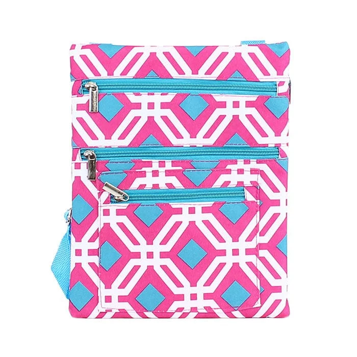 Quilted Leather Crossbody Bag in Cream for a Classic and Elegant AppearanceMB3-709 Graphic Print I-Pad Crossbody/Messenger Bag