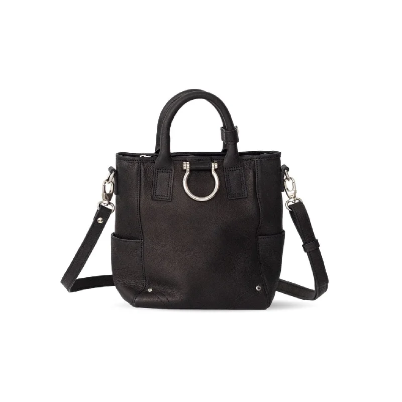 Silver Black Raw Leather