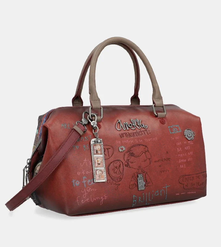 Geometric - Printed PVC Crossbody Bag in Multicolor for Trendy Street StyleCity Art maroon bowling bag Geometric - Printed PVC Crossbody Bag in Multicolor for Trendy Street StyleCity Art maroon bowling bag