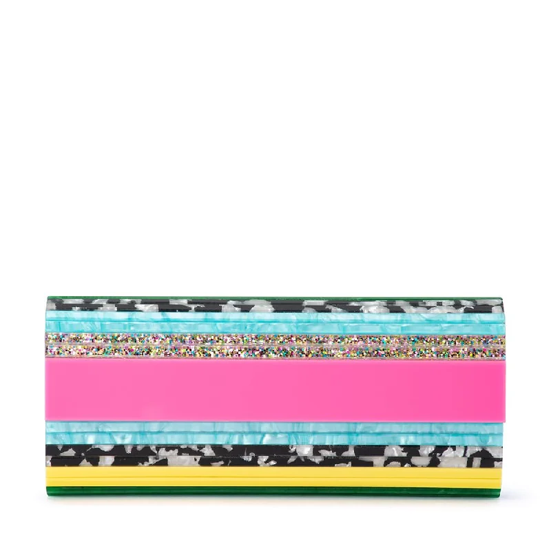 Geometric - Patterned PVC Evening Bag in Multicolor for Trendy Nights OutCLARA Acrylic Clutch Geometric - Patterned PVC Evening Bag in Multicolor for Trendy Nights OutCLARA Acrylic Clutch