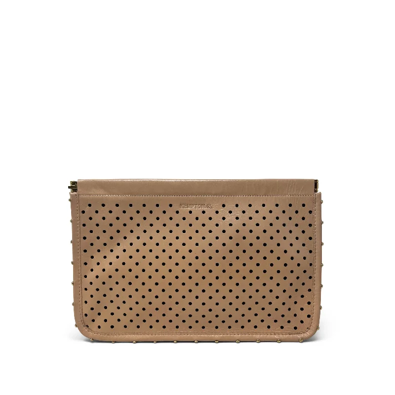 Suede Clutch with Tassel Details in Olive for Fall SoireesSnap Clutch - Blush Super Perf