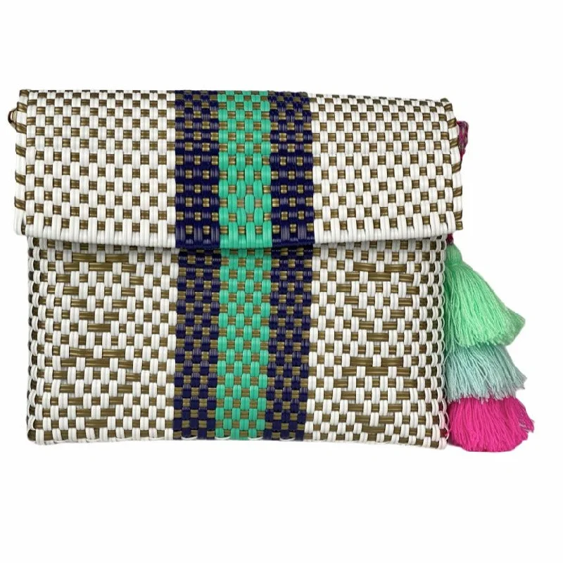 Women's Lizard - Print Clutch in Brown for a Chic LookClutch - Giving Hearts Aqua Blue Citron