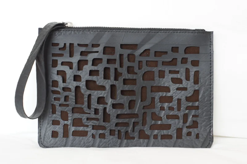 Women's Lizard - Print Clutch in Brown for a Chic LookClutch - Be Random