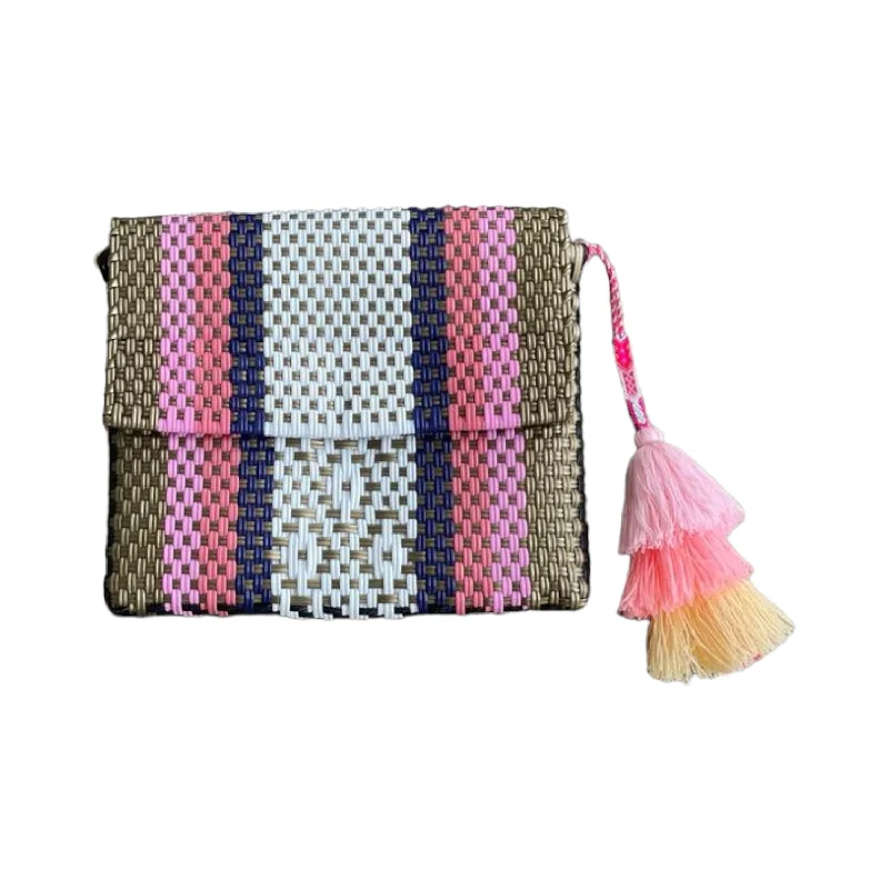 Geometric - Patterned PVC Evening Bag in Multicolor for Trendy Nights OutClutch - Serenity Citron