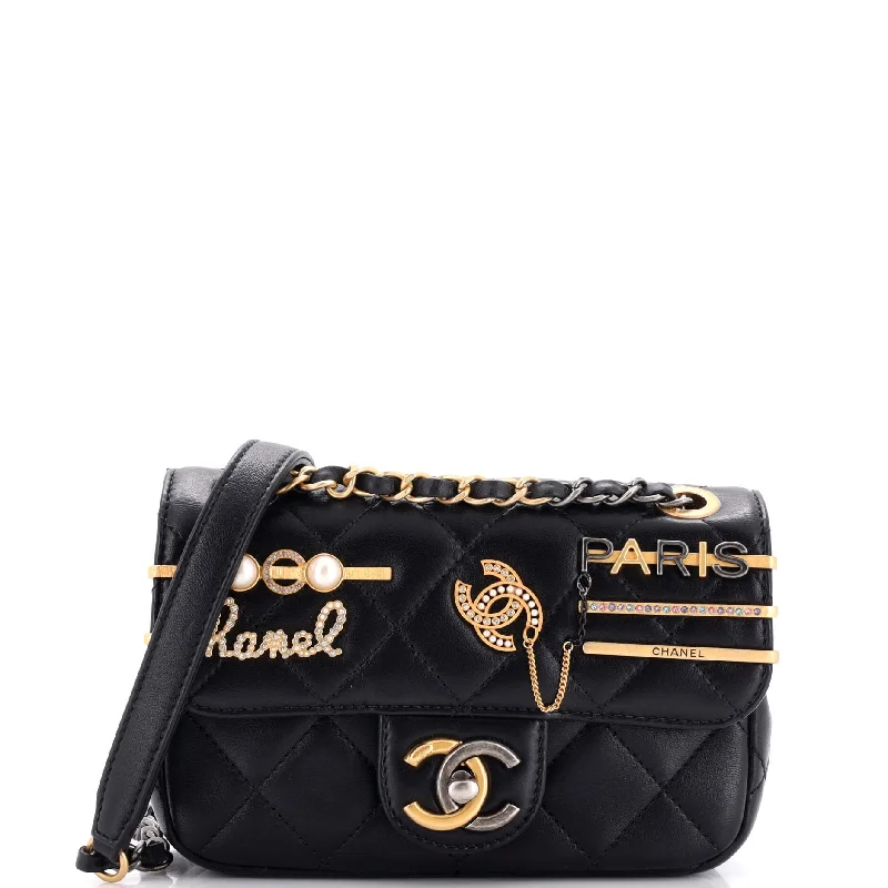 Geometric - Printed PVC Crossbody Bag in Multicolor for Trendy Street StyleCoco Clips Flap Bag Embellished Quilted Lambskin Mini Geometric - Printed PVC Crossbody Bag in Multicolor for Trendy Street StyleCoco Clips Flap Bag Embellished Quilted Lambskin Mini