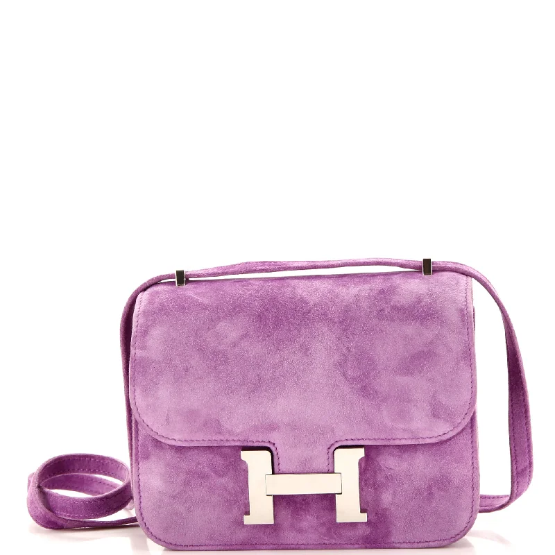 Metallic Crossbody Bag in Silver for New Year's Eve and Special CelebrationsConstance Bag Doblis Suede 18