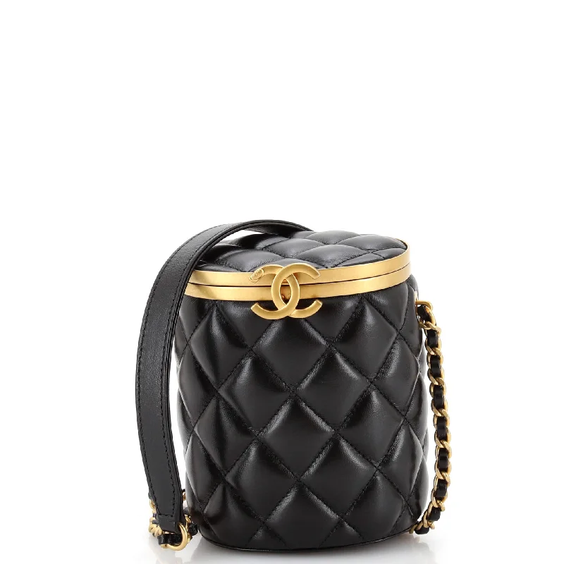 Quilted Leather Crossbody Bag in Cream for a Classic and Elegant AppearanceCrown Box Vanity Bag Quilted Lambskin Mini Quilted Leather Crossbody Bag in Cream for a Classic and Elegant AppearanceCrown Box Vanity Bag Quilted Lambskin Mini