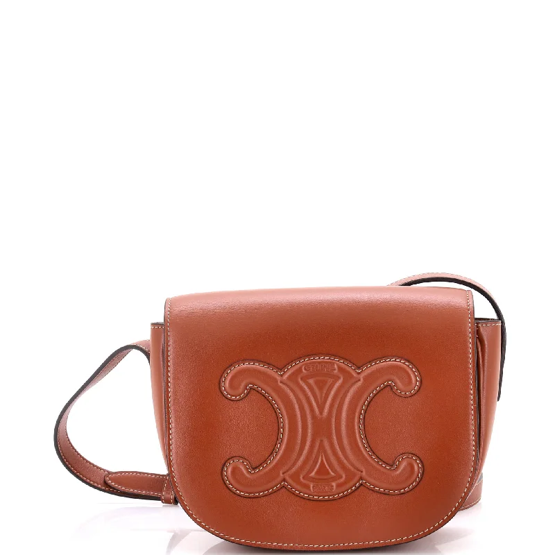 Women's Crossbody Bag with Adjustable Strap in Orange for Customizable ComfortCuir Triomphe Folco Bag Leather