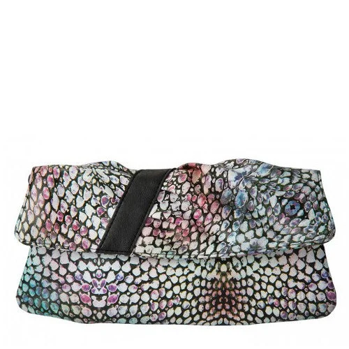 Floral - Printed Satin Clutch in Pink for Spring GalasDare Clutch
