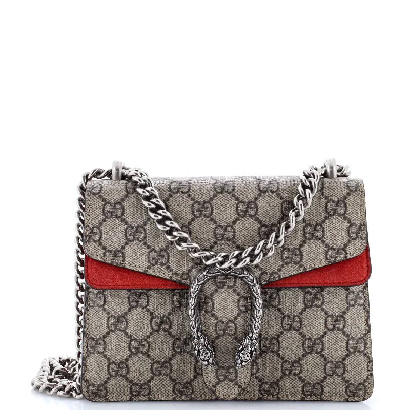 Women's Mini Crossbody Bag in Pink Velvet with Rhinestone Accents for Girls' Nights OutDionysus Bag GG Coated Canvas Mini