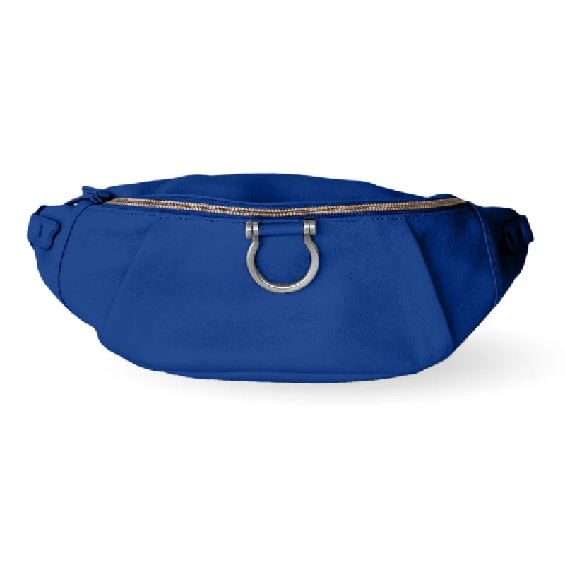 Silver Royal Blue Oil Leather