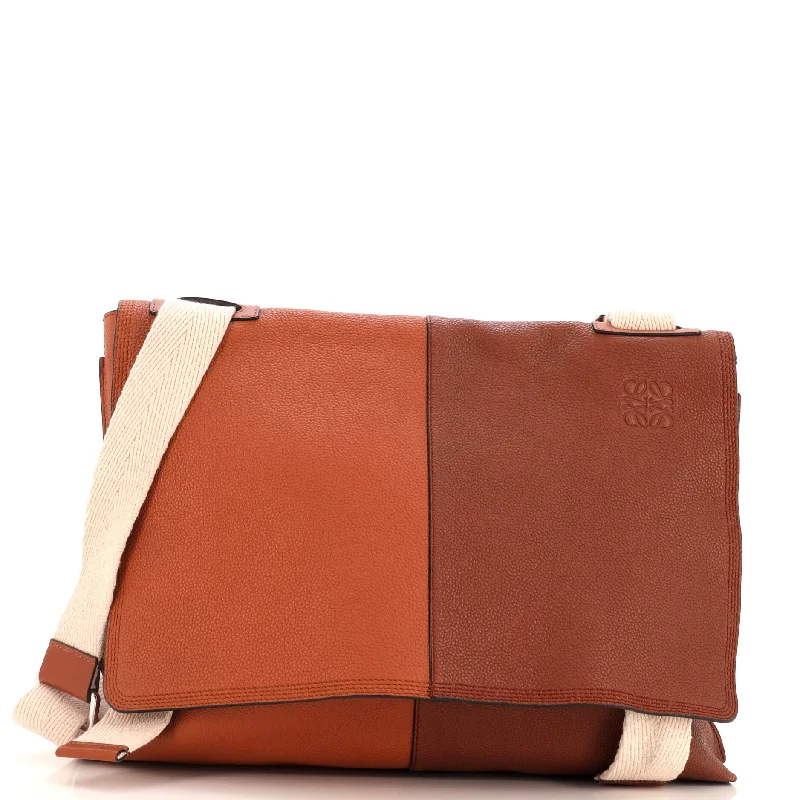 Medium - sized Canvas Crossbody Bag in Beige with Floral Print for Spring OutingsEasy Messenger Flap Bag Leather Medium